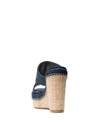 stuart denim wedge ponte weitzman sandal slide